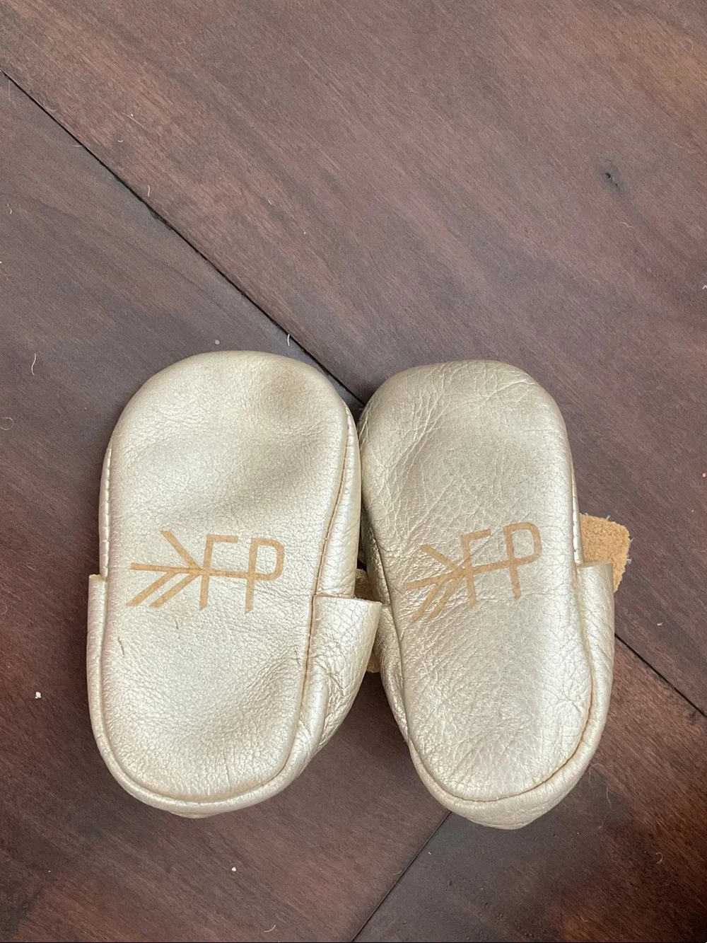 Freshly Picked Metallic Gold Bow Moccasins